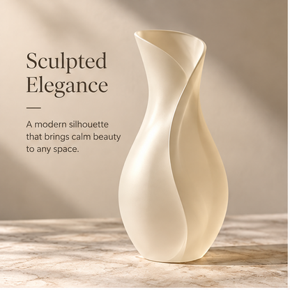 PULMORY twisted frosted vase sculpted elegance close up