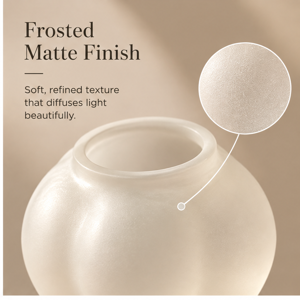 PULMORY bubble vase frosted matte finish texture closeup