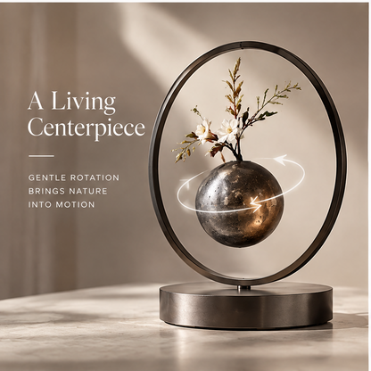 PULMORY metal ring levitating vase a living centerpiece with rotation effect
