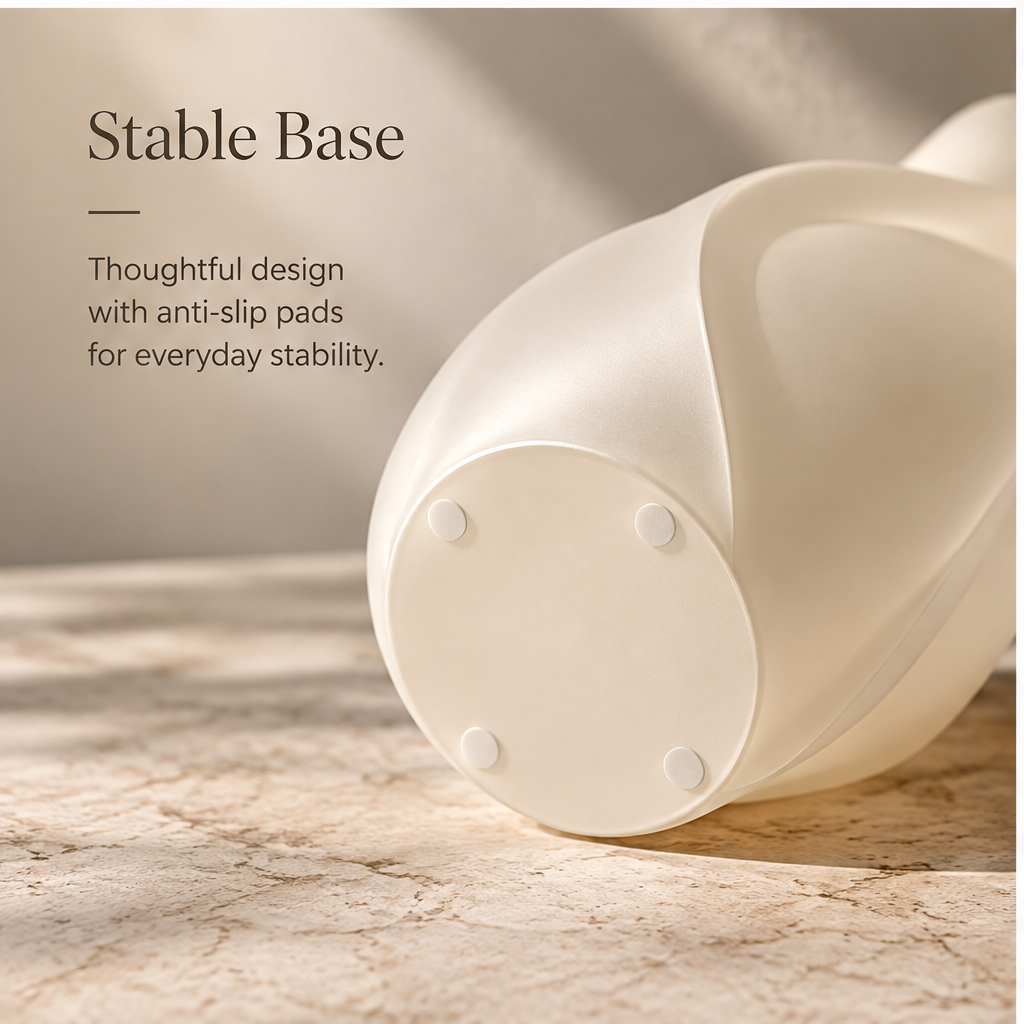 PULMORY twisted frosted vase stable base anti-slip pads detail