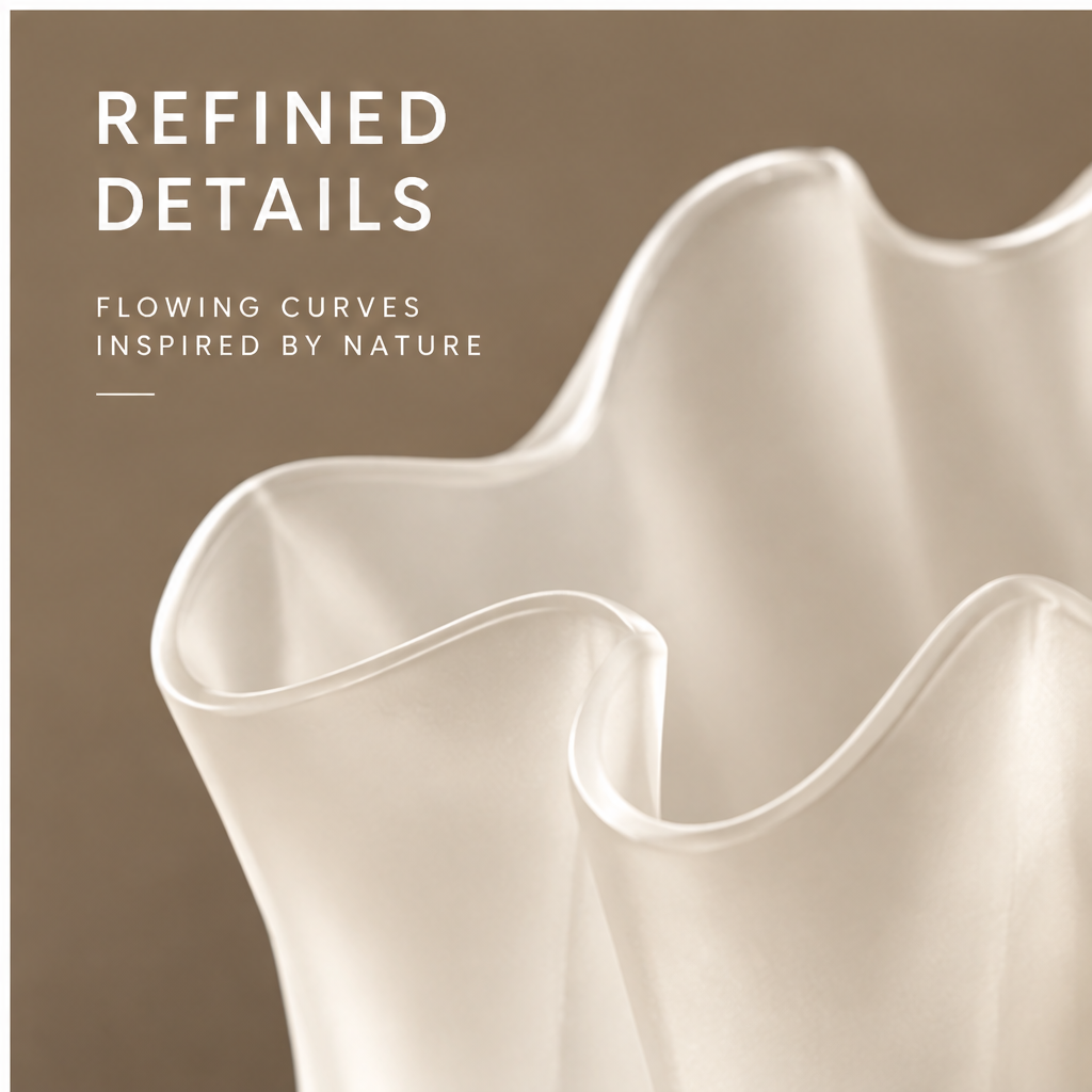 PULMORY petal wave vase flowing wavy rim detail closeup
