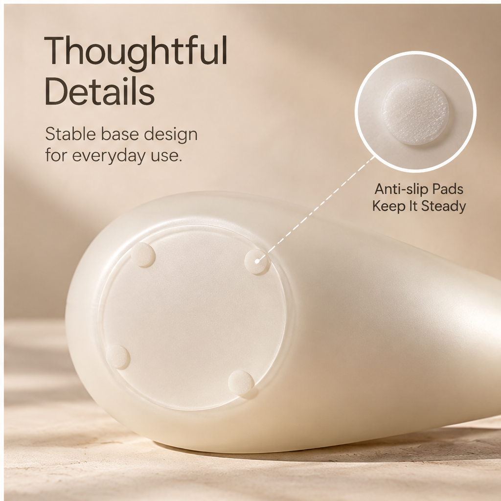 PULMORY crescent vase base detail with anti-slip pads