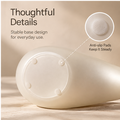 PULMORY crescent vase base detail with anti-slip pads